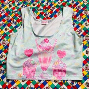 Miss octopie milkshake/cupcake crop top